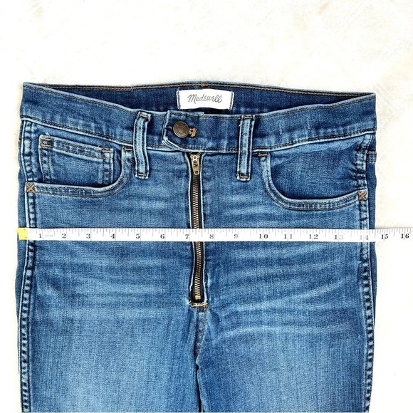 Madewell High-Rise Roadtripper Skinny Jeans Ridgefield Wash Zip-Front Size 27 - Picture 12 of 16